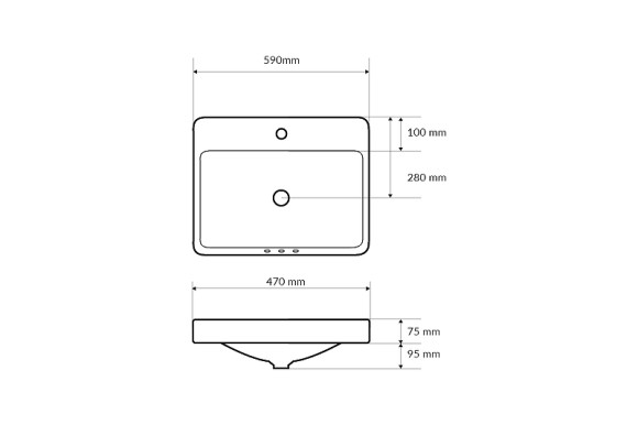 Раковина Excellent Holmi 59 CEAC.3201.590.WH Белая
