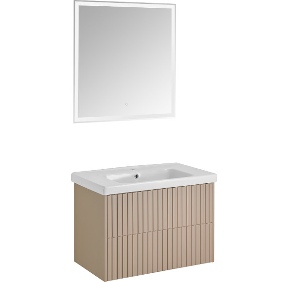 Тумба под раковину ASB-Woodline Риола 80 12411 подвесная Капучино Тумба под раковину ASB-Woodline Риола 80 12411 подвесная Капучино