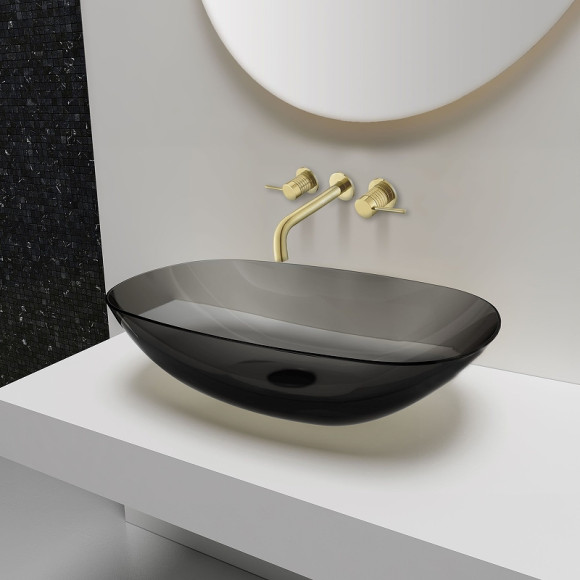 Смеситель для раковины Vincea Groove VBFW-4G1BG4 Брашированное золото