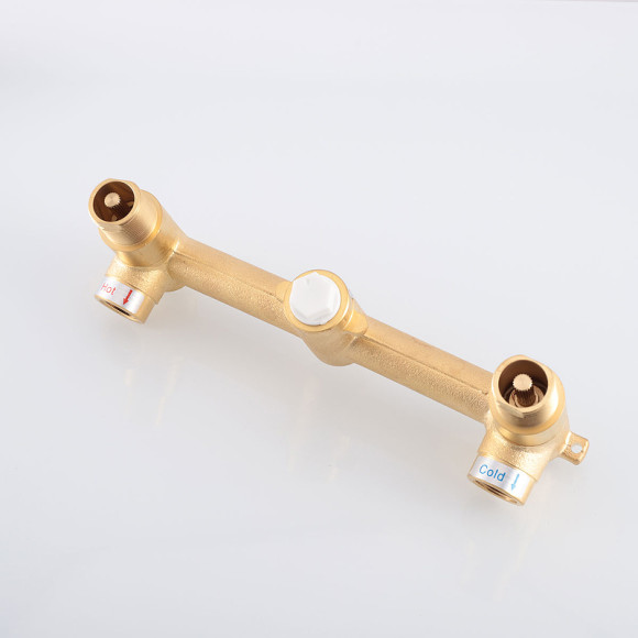 Смеситель для раковины Vincea Groove VBFW-4G1BG4 Брашированное золото