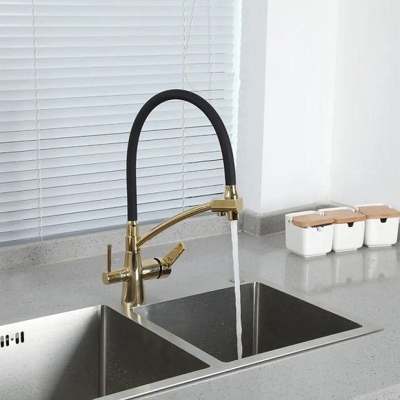Смеситель для кухни Gappo G4398-13 Золото Черный Смеситель для кухни Gappo G4398-13 Золото Черный