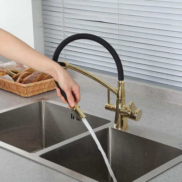 Смеситель для кухни Gappo G4398-13 Золото Черный Смеситель для кухни Gappo G4398-13 Золото Черный