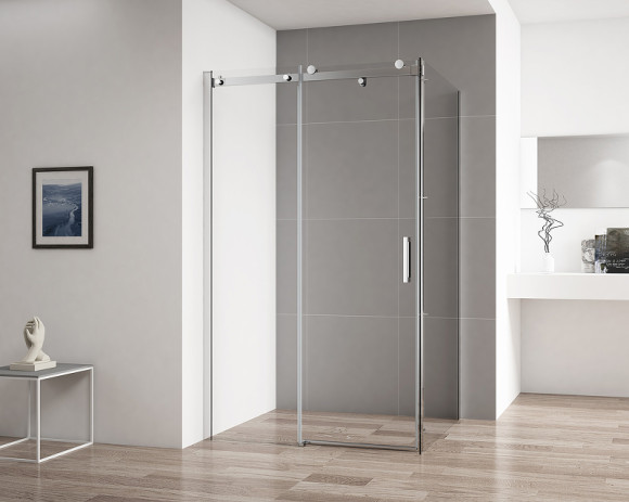 Душевой уголок Cezares Stylus-Soft 100x80 STYLUS-SOFT-AH-1-100/80-C-Cr профиль Хром стекло прозрачное