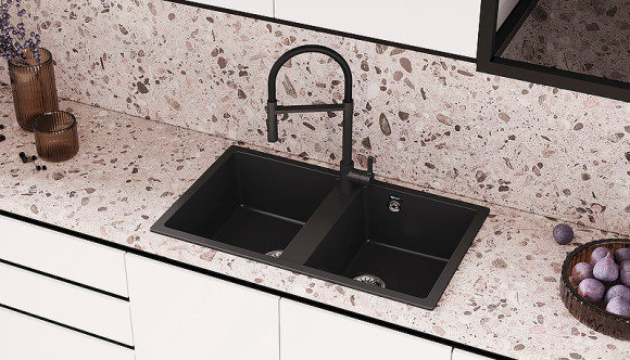 Смеситель для кухни Ulgran Classic U-024 Черный матовый