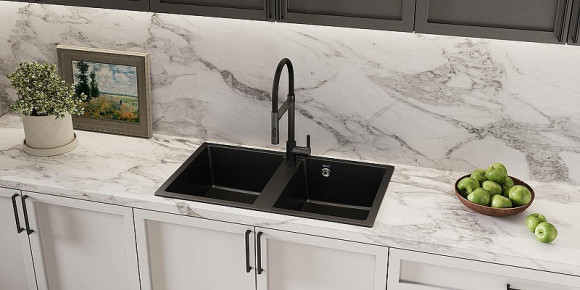 Смеситель для кухни Ulgran Classic U-024 Черный матовый