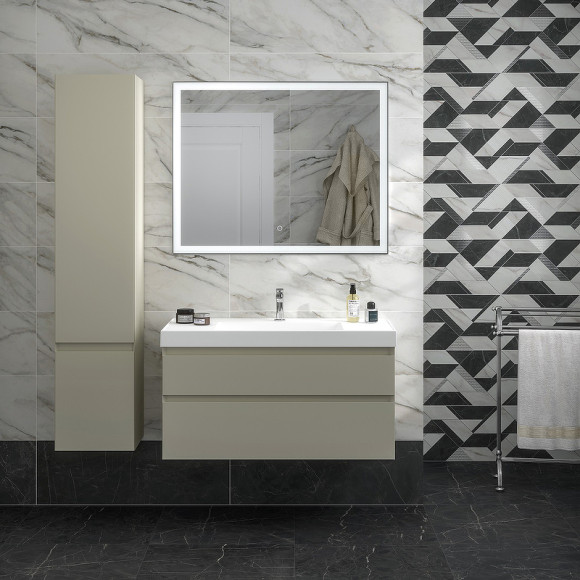 Шкаф пенал Kerama Marazzi Cubo 35 L CUB.165Lh\LIM подвесной Лимо матовый Шкаф пенал Kerama Marazzi Cubo 35 L CUB.165Lh\LIM подвесной Лимо матовый