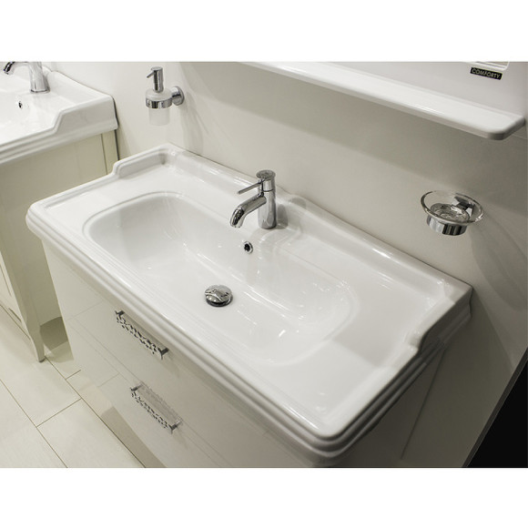 Тумба с раковиной Comforty Монако 100 00004136346 Белая