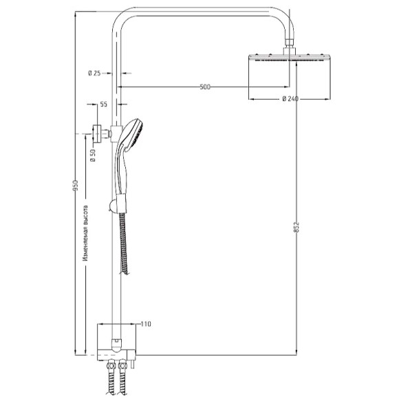 Душевая система ESKO Shower Tower ST 950 Хром Душевая система ESKO Shower Tower ST 950 Хром