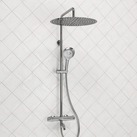 Душевая система WasserKRAFT A188.117.101.087.CH Thermo с термостатом Хром
