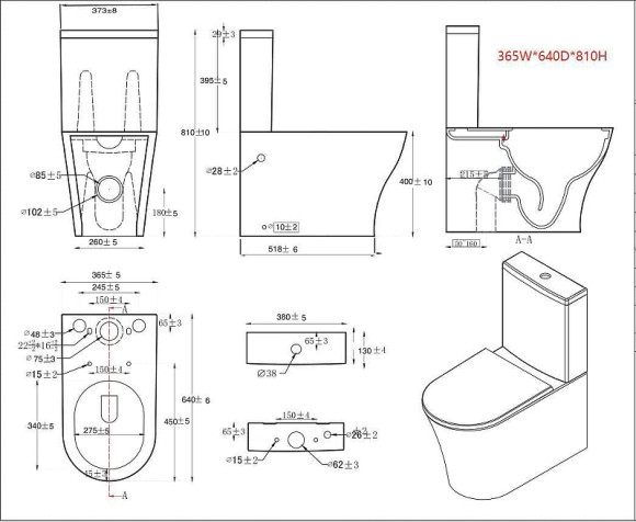 Унитаз компакт Orans WM-9906G 9906GWM с бачком и сиденьем Микролифт Унитаз компакт Orans WM-9906G 9906GWM с бачком и сиденьем Микролифт