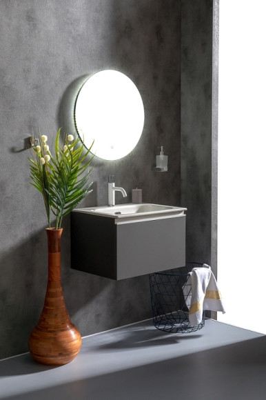 Тумба под раковину Boheme Armadi Art Vallessi 60 837-060-A matt подвесная Антрацит матовый