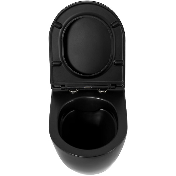 Унитаз BelBagno Colorato BB062CHR-MB/BB062SC-MB подвесной Черный матовый с сиденьем Микролифт