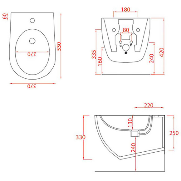 Биде Artceram File 2.0 FLB001 05 30 подвесное Белое матовое