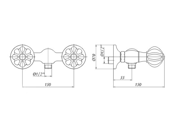 Смеситель для душа Migliore Olivia 19030 Золото Белый декор Золото