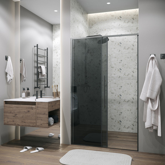 Душевая дверь Grossman Galaxy 110 100.K33.01.110.42.10 профиль Графит сатин стекло тонированное Душевая дверь Grossman Galaxy 110 100.K33.01.110.42.10 профиль Графит сатин стекло тонированное