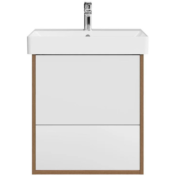 Тумба под раковину Kerama Marazzi Pro 55 PRO.55.2\OLM подвесная Белая матовая Швейцарский вяз