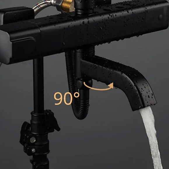 Душевая система Gappo G2491-6 с термостатом Черная матовая