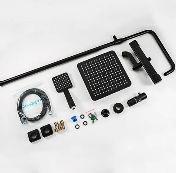 Душевая система Gappo G2491-6 с термостатом Черная матовая