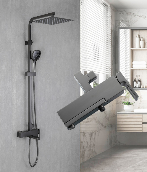 Душевая система Gappo G17-9 G2417-9 Оружейная сталь Душевая система Gappo G17-9 G2417-9 Оружейная сталь