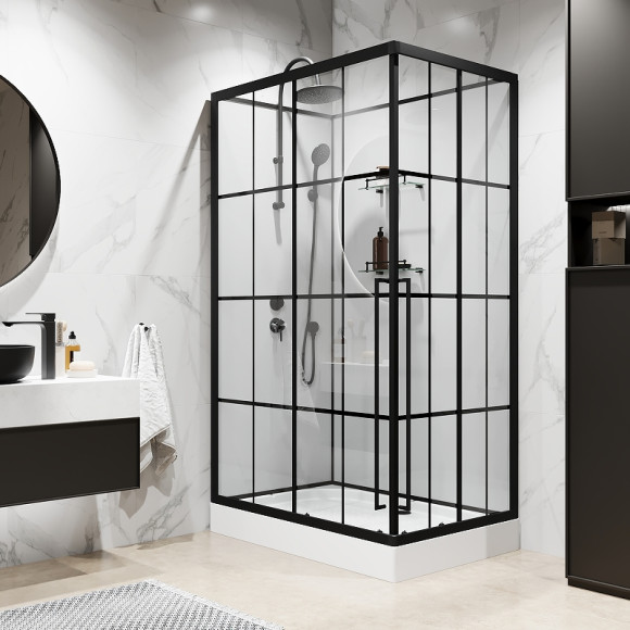 Душевая кабина Niagara Standart 100x80 L ST100/80/15QL/KL/BKT без гидромассажа Душевая кабина Niagara Standart 100x80 L ST100/80/15QL/KL/BKT без гидромассажа