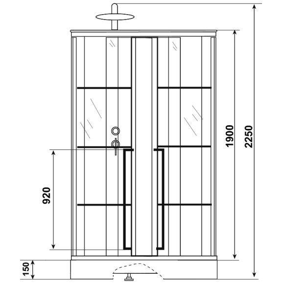 Душевая кабина Niagara Standart 100x80 L ST100/80/15QL/KL/BKT без гидромассажа Душевая кабина Niagara Standart 100x80 L ST100/80/15QL/KL/BKT без гидромассажа