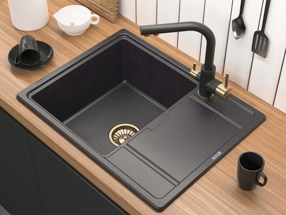 Смеситель для кухни Paulmark Essen Es213011-401BR Антрацит Бронза