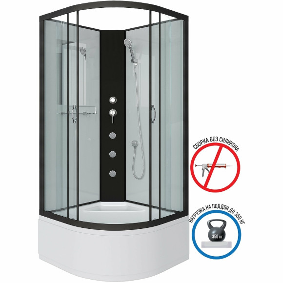 Душевая кабина Niagara Classic 90х90 NG-6708-14BKG с гидромассажем