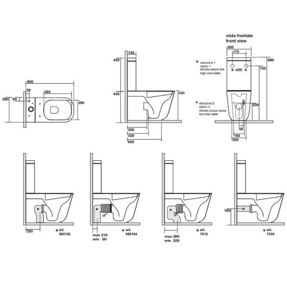 Унитаз компакт Kerasan Tribeca 511701 без бачка и сиденья Унитаз компакт Kerasan Tribeca 511701 без бачка и сиденья