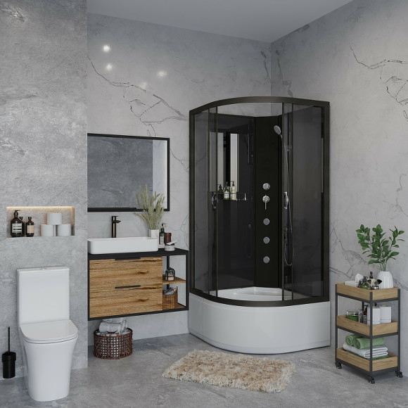 Душевая кабина Niagara Classic 90x90 NG-6508-14BKG с гидромассажем Душевая кабина Niagara Classic 90x90 NG-6508-14BKG с гидромассажем