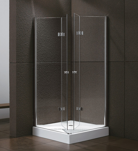 Душевой уголок Cezares Elena 100x100 ELENA-W-AS-2-100-C-Cr профиль Хром стекло прозрачное