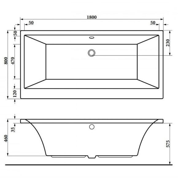 Акриловая ванна Berges Tari 180x80 050031 без гидромассажа