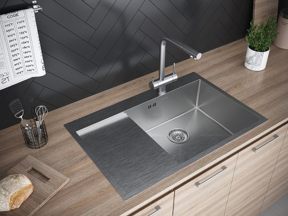 Кухонная мойка Paulmark Kroner-Edge 78F R PM777851-BSR Нержавеющая сталь Кухонная мойка Paulmark Kroner-Edge 78F R PM777851-BSR Нержавеющая сталь