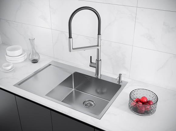 Кухонная мойка Paulmark Kroner-Edge 78F R PM777851-BSR Нержавеющая сталь Кухонная мойка Paulmark Kroner-Edge 78F R PM777851-BSR Нержавеющая сталь