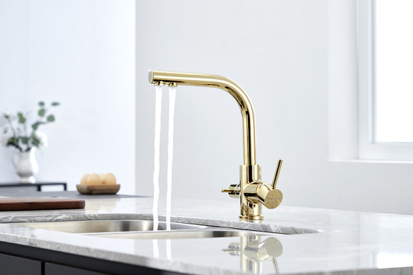 Смеситель для кухни Paulmark Essen Es213011-G Золото