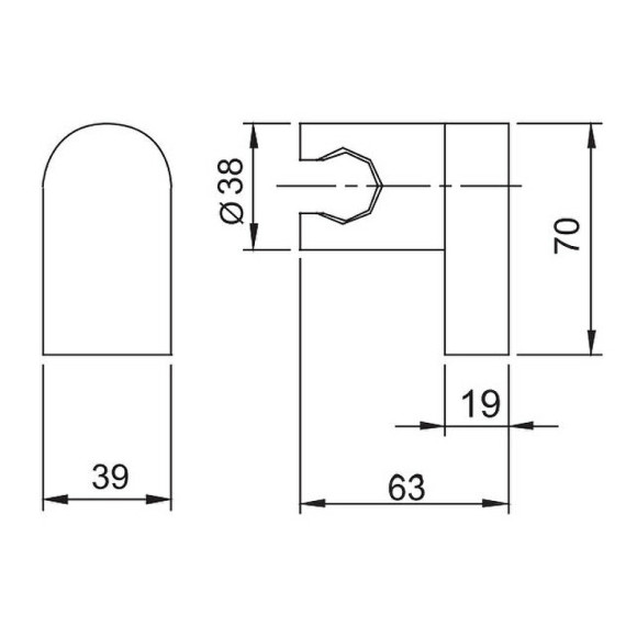 Держатель ручного душа Caprigo Parts 99-551-crm Хром