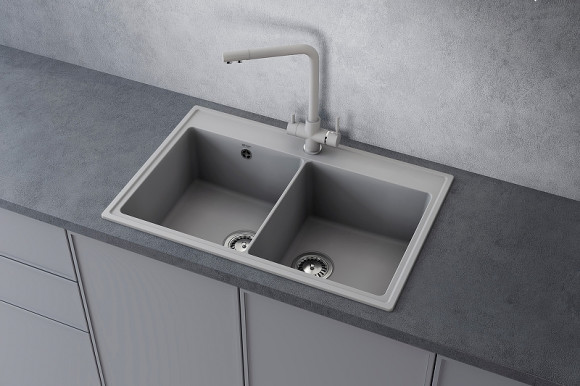 Кухонная мойка Ulgran Quartz Ruma 780-04 Платина