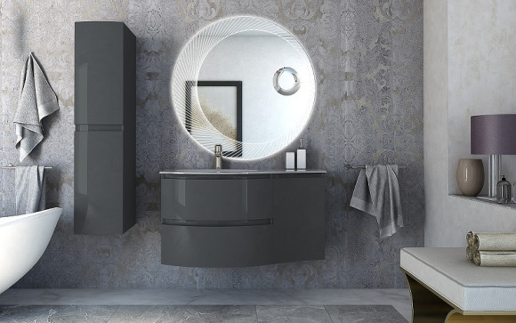 Шкаф пенал Cezares Vague 30 44323 подвесной Antacite