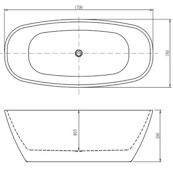 Акриловая ванна Aquatek Тера 170x78 AQ-128778WT без гидромассажа