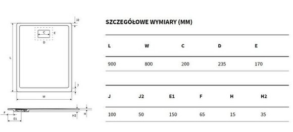 Душевой поддон из искусственного камня Excellent Lavano 90x80 BREX.1103.090.080.BLN Черный Душевой поддон из искусственного камня Excellent Lavano 90x80 BREX.1103.090.080.BLN Черный