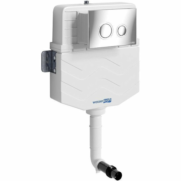 Смывной бачок WasserKRAFT Aller 10TLT.031.ME.CH01 для унитаза с клавишей смыва Хром Смывной бачок WasserKRAFT Aller 10TLT.031.ME.CH01 для унитаза с клавишей смыва Хром