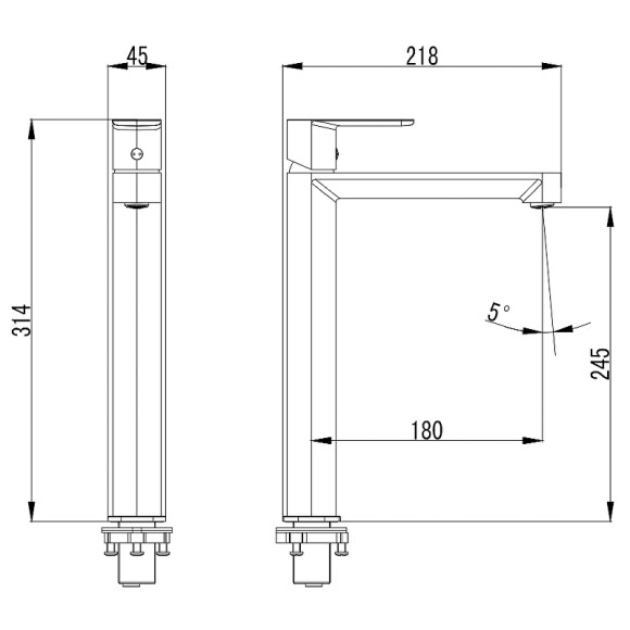 Смеситель для раковины AQUAme Parma AQM6614BG Шлифованное золото Смеситель для раковины AQUAme Parma AQM6614BG Шлифованное золото
