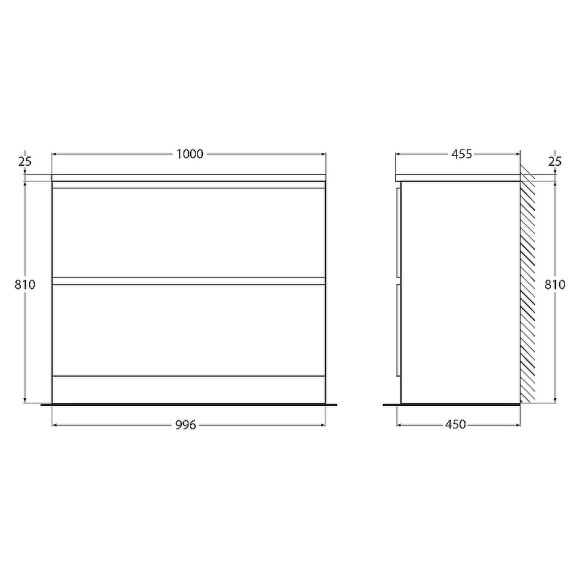 Тумба под раковину BelBagno 100 ALBANO-1000-2C-PIA-BL Bianco Lucido