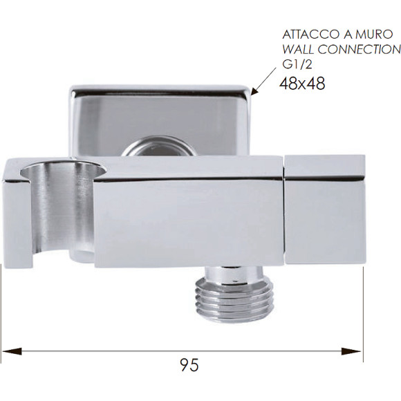Шланговое подключение Remer 336S Хром Шланговое подключение Remer 336S Хром
