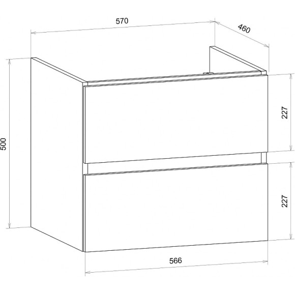 Тумба под раковину Art&Max AM-Techno-600-2C-SO-LW646 подвесная Дуб бомонд Лофт Тумба под раковину Art&Max AM-Techno-600-2C-SO-LW646 подвесная Дуб бомонд Лофт