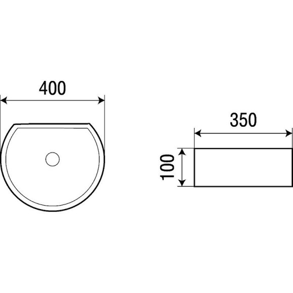 Раковина-чаша WeltWasser Elbach 3041 40 10000004569 Белый глянец