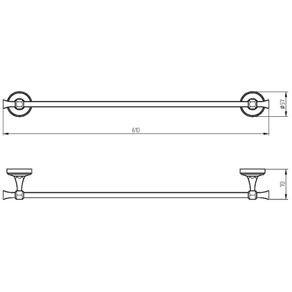 Полотенцедержатель Migliore Fortuna 27655 Хром Полотенцедержатель Migliore Fortuna 27655 Хром