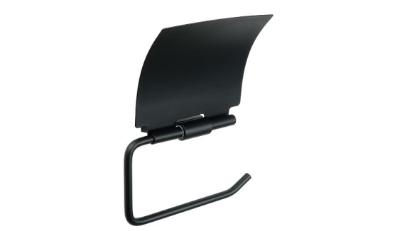 Держатель туалетной бумаги Fixsen Trend FX-97810 с крышкой Черный матовый