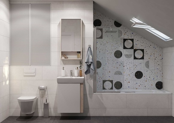 Тумба под раковину Aquaton Кантри 55 1A257601AHB20 Белая глянцевая Дуб верона