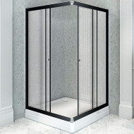 Душевой уголок Radomir Дрим 110x100 L 1-03-6-1-0-1230 профиль Черный стекло прозрачное