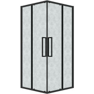 Душевой уголок Grossman Cosmo 80х80 300.K33.02.8080.21.02 профиль Черный матовый стекло шиншилла